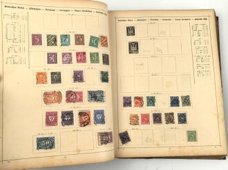 Zwei gewaltige Briefmarkenalben , Deutsches Reich und International. Fundgrube aus Sammlungsauflösung.