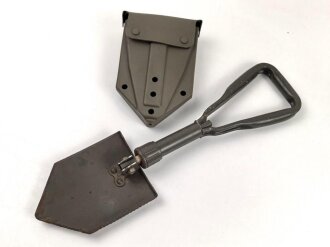 Bundeswehr, Klappspaten in Hülle, gebraucht