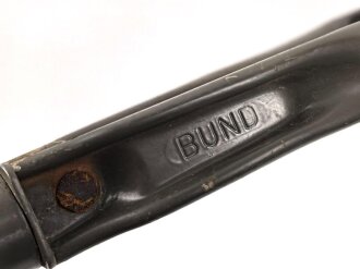 Bundeswehr, Klappspaten in Hülle, gebraucht