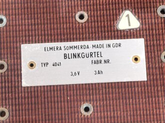 Volkspolizei der DDR, Blinkgürtel für Regulierer. Funktion nicht geprüft