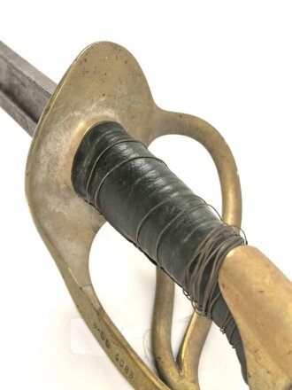 Frankreich, Kavalleriesäbel Modell 1822 für Mannschaften, ohne Scheide, datiert 1881.