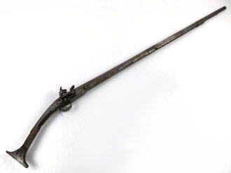 Steinschloss Muskete , Eisenbeschlagen, reich verziert,...