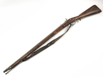 Perkussionsgewehr ohne jegliche Markierungen, Gesamtlänge 138cm.  Alter und Herkunft unbekannt. KEINE PAYPAL ZAHLUNG FÜR DIESEN ARTIKEL
