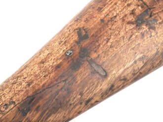 Perkussionsgewehr ohne jegliche Markierungen, Gesamtlänge 138cm.  Alter und Herkunft unbekannt. KEINE PAYPAL ZAHLUNG FÜR DIESEN ARTIKEL