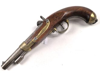 Frankreich, Kavalleriepistole . Der Lauf datiert 1856, Schlossplatte gestempelt Mre Imp. de Mutzig Guter Gesamtzustand. KEINE PAYPAL ZAHLUNG FÜR DIESEN ARTIKEL