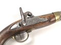 Frankreich, Kavalleriepistole . Der Lauf datiert 1856, Schlossplatte gestempelt Mre Imp. de Mutzig Guter Gesamtzustand. KEINE PAYPAL ZAHLUNG FÜR DIESEN ARTIKEL