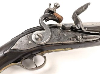 Steinschlosspistole, Gesamtlänge etwa 33cm, Alter und Herkunft unbekannt KEINE PAYPAL ZAHLUNG FÜR DIESEN ARTIKEL.