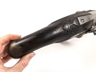 Steinschlosspistole, Gesamtlänge etwa 33cm, Alter und Herkunft unbekannt KEINE PAYPAL ZAHLUNG FÜR DIESEN ARTIKEL.