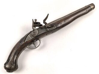 Steinschlosspistole, Gesamtlänge etwa 46cm, Alter und Herkunft unbekannt. KEINE PAYPAL ZAHLUNG FÜR DIESEN ARTIKEL
