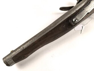 Steinschlosspistole, Gesamtlänge etwa 46cm, Alter und Herkunft unbekannt. KEINE PAYPAL ZAHLUNG FÜR DIESEN ARTIKEL