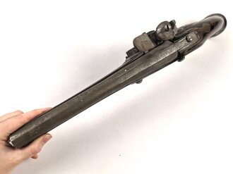 Steinschlosspistole, Gesamtlänge etwa 46cm, Alter und Herkunft unbekannt. KEINE PAYPAL ZAHLUNG FÜR DIESEN ARTIKEL