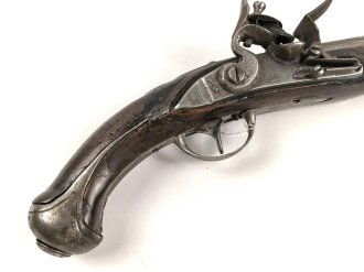 Steinschlosspistole, Gesamtlänge etwa 46cm, Alter...