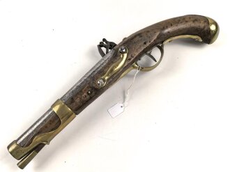 Steinschlosspistole, Gesamtlänge etwa 40cm, Alter und Herkunft unbekannt. KEINE PAYPAL ZAHLUNG FÜR DIESEN ARTIKEL