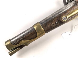 Steinschlosspistole, Gesamtlänge etwa 40cm, Alter und Herkunft unbekannt. KEINE PAYPAL ZAHLUNG FÜR DIESEN ARTIKEL