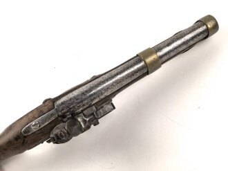 Steinschlosspistole, Gesamtlänge etwa 40cm, Alter und Herkunft unbekannt. KEINE PAYPAL ZAHLUNG FÜR DIESEN ARTIKEL