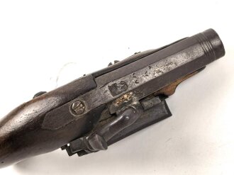 Kleine Vorderladerpistole, Gesamtlänge etwa 18cm, Alter und Herkunft unbekannt. KEINE PAYPAL ZAHLUNG FÜR DIESEN ARTIKEL