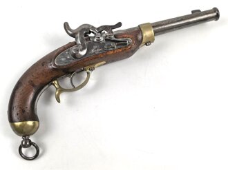 Kaiserreich, Perkussions Kavallerie Pistole Modell 1850. Die Schlossplatte gestempelt " Potsdam G.S unter Krone" Guter Gesamtzustand, Kammerstück Ulanen Regiment 9. KEINE PAYPAL ZAHLUNG FÜR DIESEN ARTIKEL