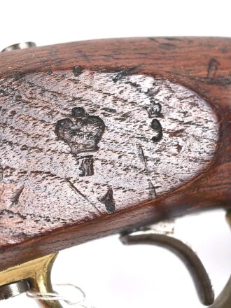 Kaiserreich, Perkussions Kavallerie Pistole Modell 1850. Die Schlossplatte gestempelt " Potsdam G.S unter Krone" Guter Gesamtzustand, Kammerstück Ulanen Regiment 9. KEINE PAYPAL ZAHLUNG FÜR DIESEN ARTIKEL