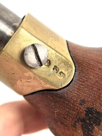 Kaiserreich, Perkussions Kavallerie Pistole Modell 1850. Die Schlossplatte gestempelt " Potsdam G.S unter Krone" Guter Gesamtzustand, Kammerstück Ulanen Regiment 9. KEINE PAYPAL ZAHLUNG FÜR DIESEN ARTIKEL