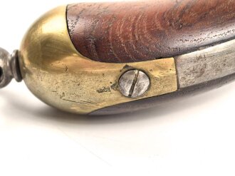 Kaiserreich, Perkussions Kavallerie Pistole Modell 1850. Die Schlossplatte gestempelt " Potsdam G.S unter Krone" Guter Gesamtzustand, Kammerstück Ulanen Regiment 9. KEINE PAYPAL ZAHLUNG FÜR DIESEN ARTIKEL