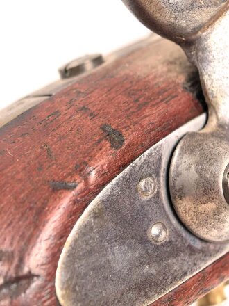 Kaiserreich, Perkussions Kavallerie Pistole Modell 1850. Die Schlossplatte gestempelt " Potsdam G.S unter Krone" Guter Gesamtzustand, Kammerstück Ulanen Regiment 9. KEINE PAYPAL ZAHLUNG FÜR DIESEN ARTIKEL