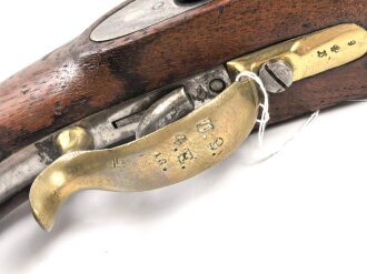 Kaiserreich, Perkussions Kavallerie Pistole Modell 1850. Die Schlossplatte gestempelt " Potsdam G.S unter Krone" Guter Gesamtzustand, Kammerstück Ulanen Regiment 9. KEINE PAYPAL ZAHLUNG FÜR DIESEN ARTIKEL