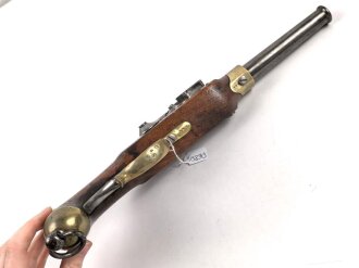 Kaiserreich, Perkussions Kavallerie Pistole Modell 1850. Die Schlossplatte gestempelt " Potsdam G.S unter Krone" Guter Gesamtzustand, Kammerstück Ulanen Regiment 9. KEINE PAYPAL ZAHLUNG FÜR DIESEN ARTIKEL