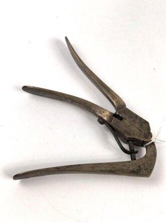 Entzünderungszange zum entfernen von gebrauchten  Zündhütchen aus Patronenhülsen zur Wiederbefüllung.  Messing, guter Zustand