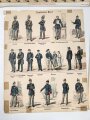 Kaiserreich, 5 Bögen mit Darstellungen von Soldaten, meist zum ausschneiden als Spielzeug. Maße je etwa 33 x 43cm