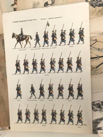Konvolut Uniformkundliche Drucke, meist Frankreich