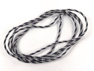Blaugrau-silberne Kordel / Litze. Durchmesser etwa 2mm,...