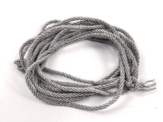 Kragenkordel Metallfaden, Durchmesser 2,7mm. UV Negativ, Länge etwa 205cm