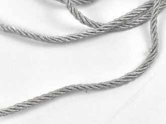 Kragenkordel Metallfaden, Durchmesser 2,7mm. UV Negativ, Länge etwa 205cm