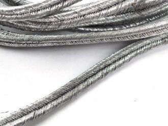 Silberne Litze Metallfaden, Breite etwa 5,5mm, UV Negativ, Gesamtlänge 202cm