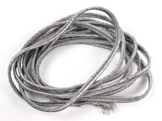 Silberne Litze Metallfaden, Breite etwa 5,5mm, UV Negativ, Gesamtlänge 202cm