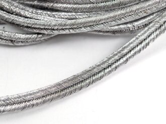 Silberne Litze Metallfaden, Breite etwa 5,5mm, UV Negativ, Gesamtlänge knapp 250cm