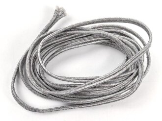 Silberne Litze Metallfaden, Breite etwa 5,5mm, UV Negativ, Gesamtlänge knapp 250cm