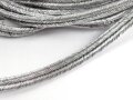Silberne Litze Metallfaden, Breite etwa 5,5mm, UV Negativ, Gesamtlänge knapp 250cm