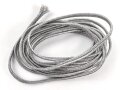 Silberne Litze Metallfaden, Breite etwa 5,5mm, UV Negativ, Gesamtlänge knapp 250cm
