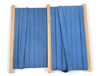 Blaue Stofflitze, Breite 10mm, sie erhalten je 100cm von der Rolle abgeschnitten
