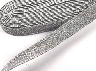 Luftwaffe, silberne Litze für Unteroffiziere . Breite 10mm, Gesamtlänge etwa 190cm