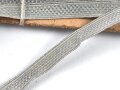 Luftwaffe, silberne Litze für Unteroffiziere, matte Ausführung . Breite 10mm, sie erhalten je 100cm von der Rolle abgeschnitten.