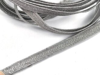 Silberne Litze  Metallfaden, Breite 6mm, Gesamtlänge etwa 235cm