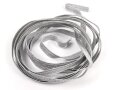 Silberne Litze  Metallfaden, Breite 6mm, Gesamtlänge etwa 235cm
