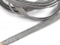 Silberne Litze  Metallfaden, Breite 6mm, Gesamtlänge etwa 235cm