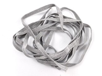 Silberne Litze  Metallfaden, Breite 6mm, Gesamtlänge etwa 200cm