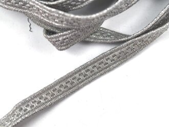 Silberne Litze  Metallfaden, Breite 6mm, Gesamtlänge etwa 200cm