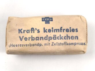 Kraft´s keimfreies Verbandpäckchen " Heeresverbandp. mit Zellstoffkompresse" Ausführung mit Papierverpackung