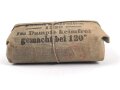 Verbandpäckchen Wehrmacht für den Verbandkasten und die Verbandspäckchentasche der Feldbluse. Kleines Modell datiert 1939