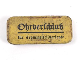 "Ohrverschluss für Trommelfellverletzte"...